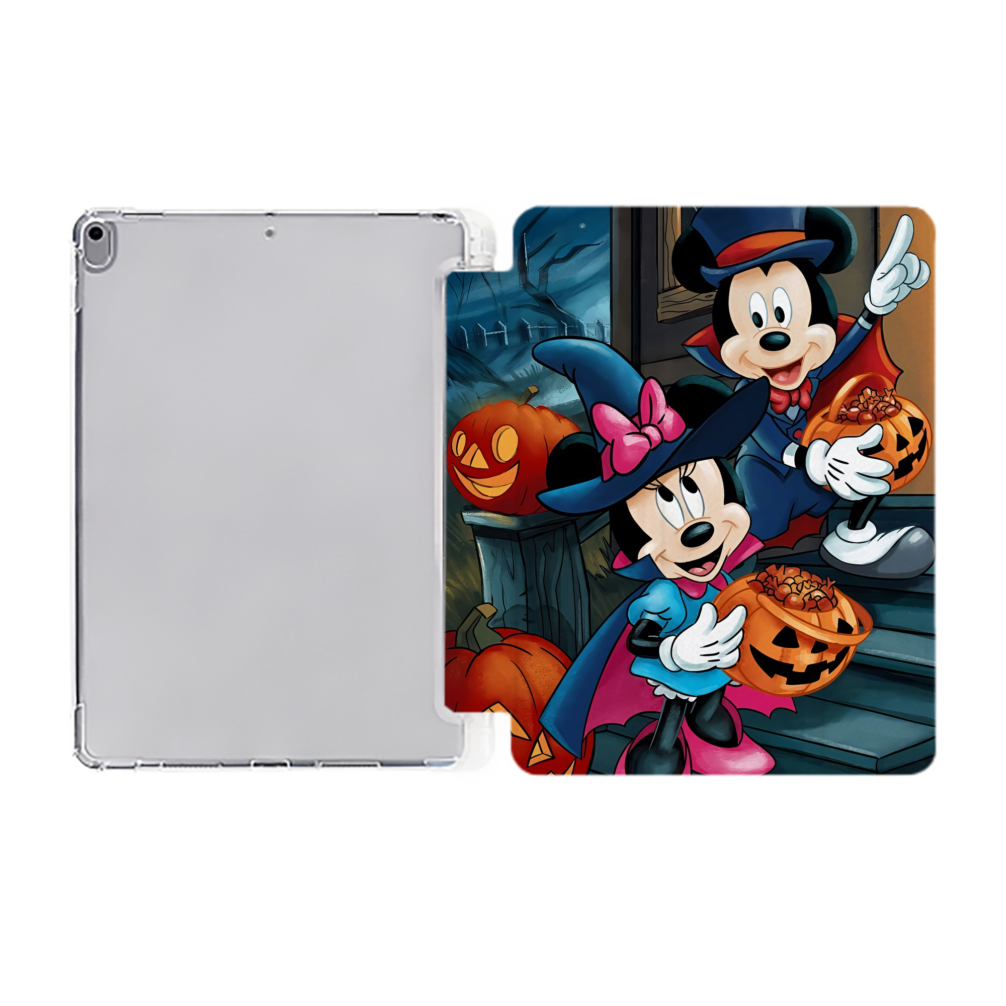（画像用） ミッキーマウス Mickey Mouse IPad ケース ペン収納付き 三つ折りスタンド PUレザー×シリコン 対応機種9.5/10.5/10.9インチ